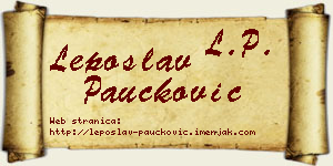 Leposlav Paučković vizit kartica